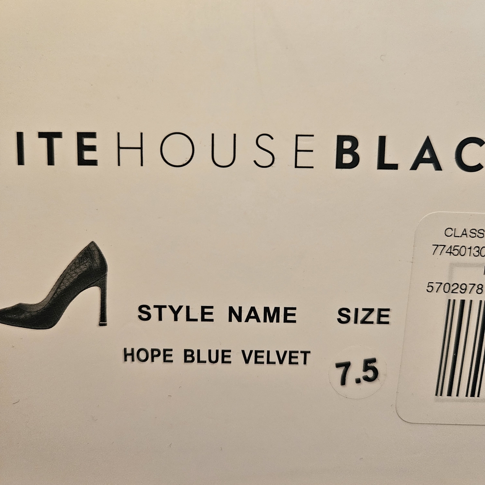 White House Black Market Blue Croc-Embossed Heels - Picture 10 of 11